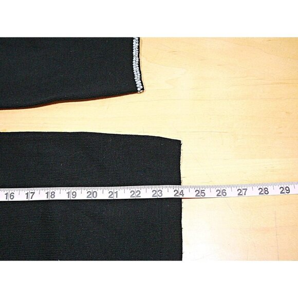 Womens Vintage Y2k Regency Collection Rhinestones Bow Black Classy Sweater Sz L - Picture 9 of 12
